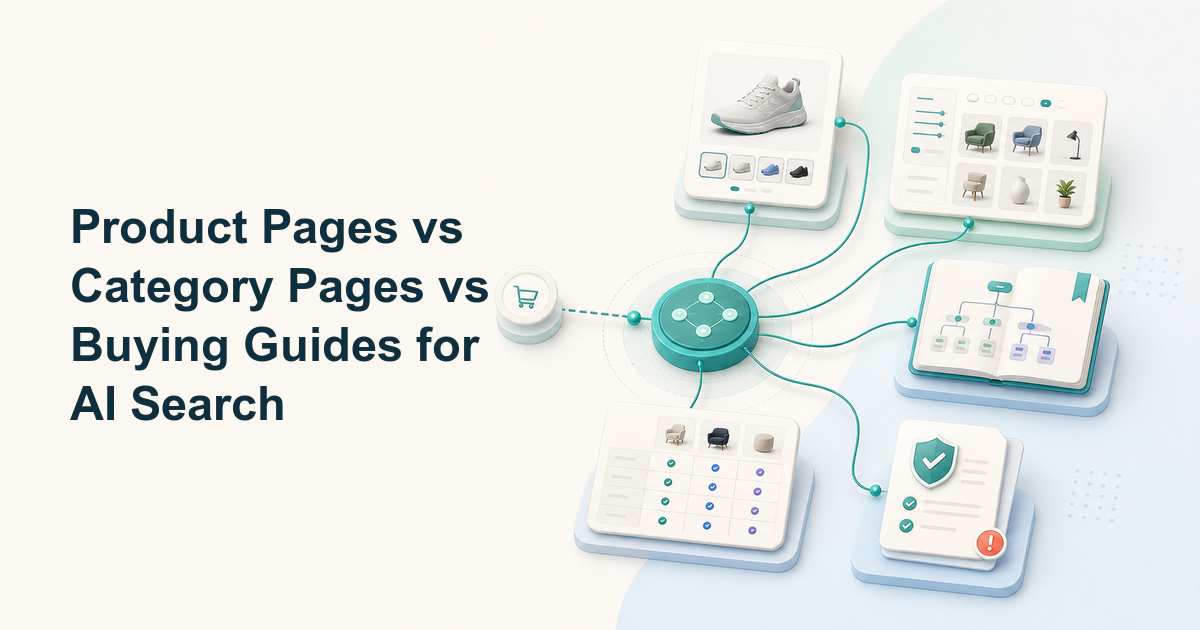Product Pages vs Category Pages vs Buying Guides for AI Search