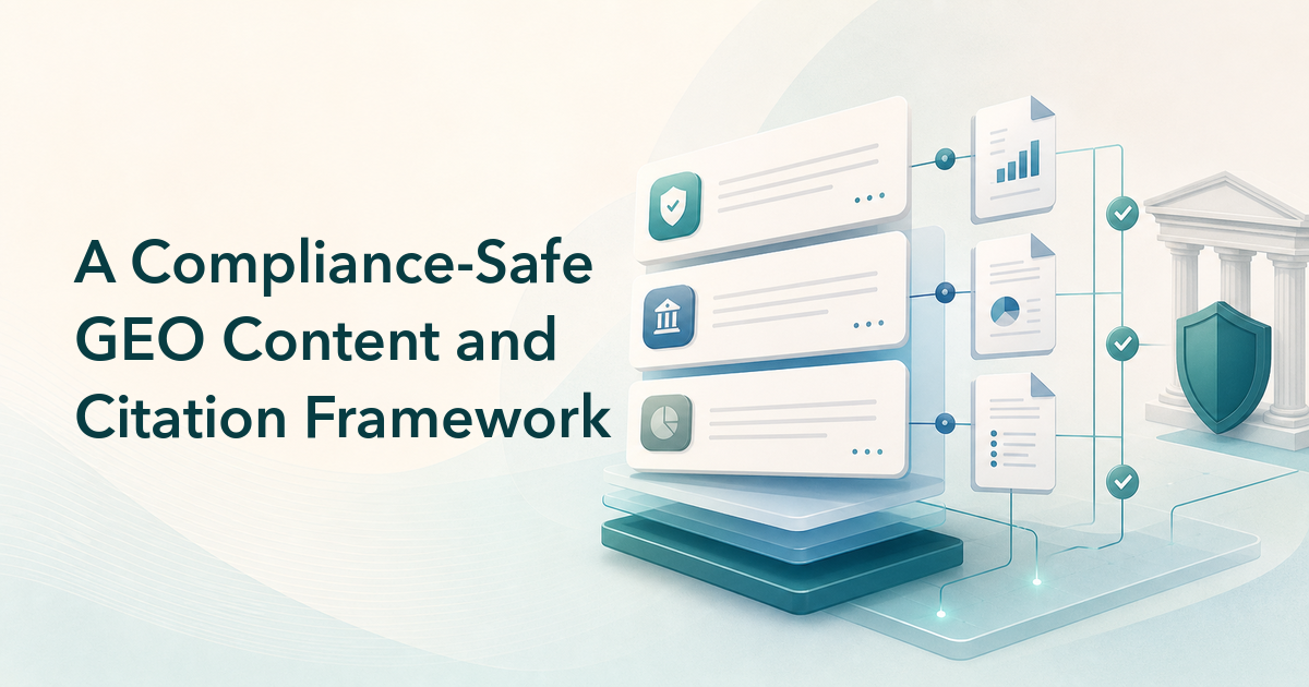 A Compliance-Safe GEO Content and Citation Framework
