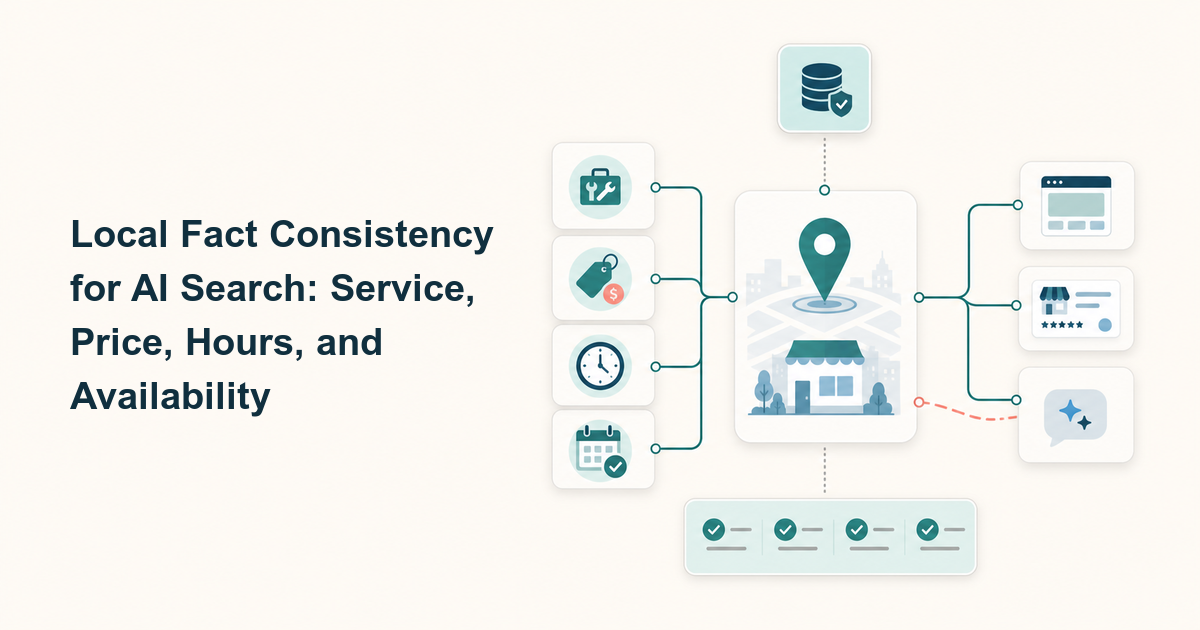 Local Fact Consistency for AI Search: Service, Price, Hours, and Availability