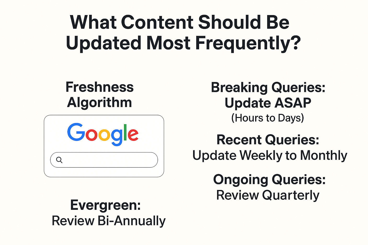 What Content Should Be Updated Most Frequently? infographic
