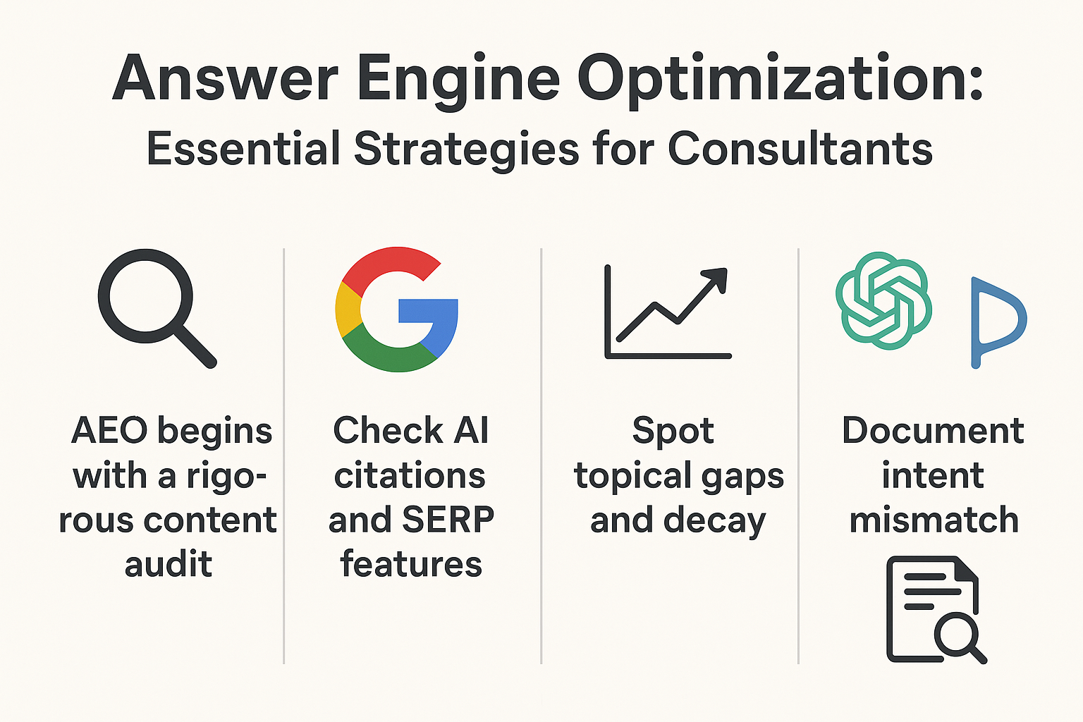 Answer Engine Optimization: Essential Strategies for Consultants infographic