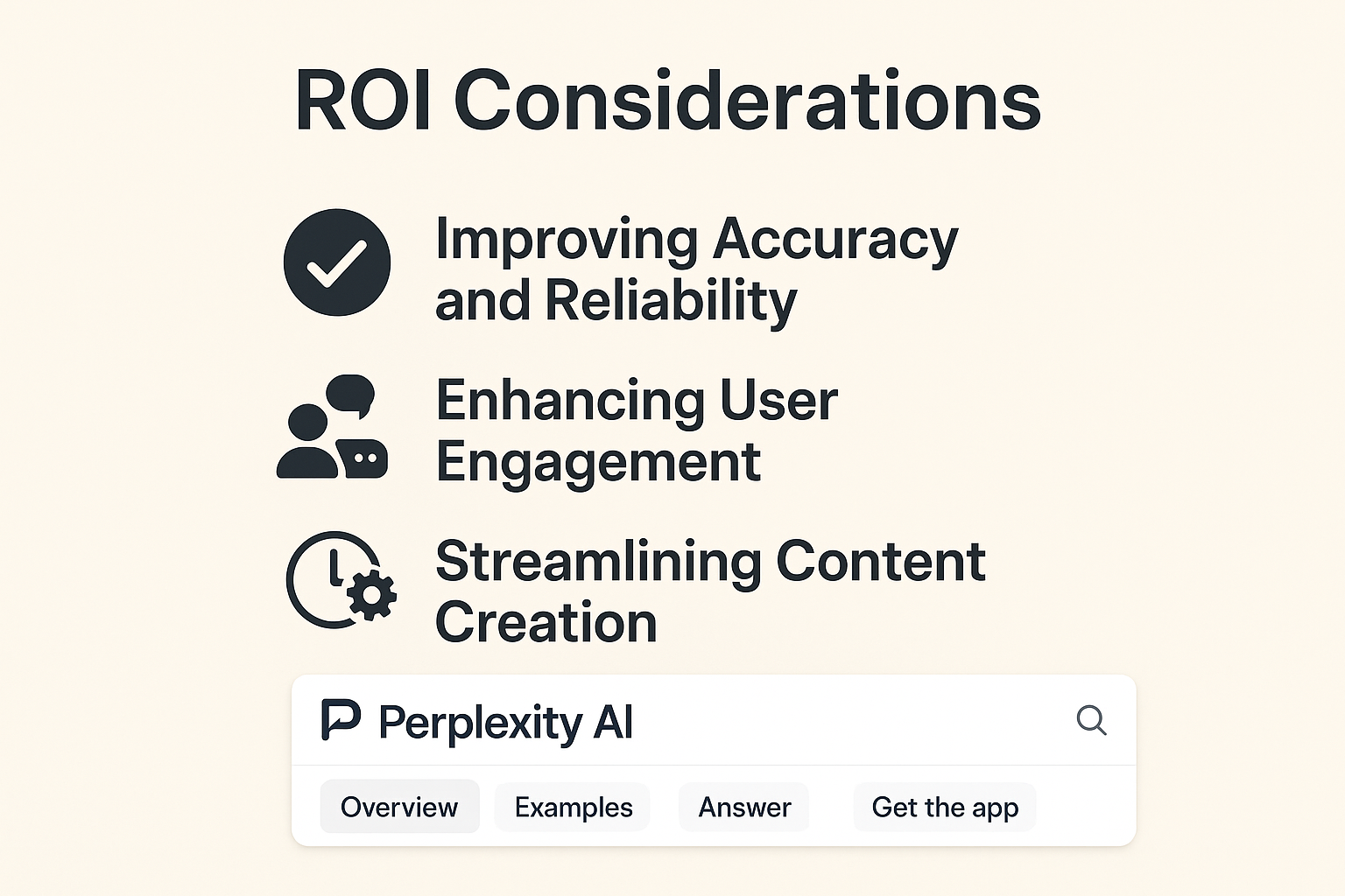 ROI Considerations infographic