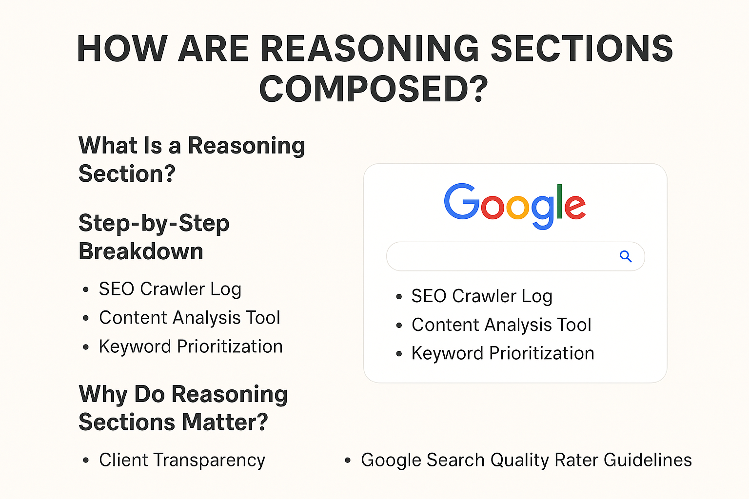 How Are Reasoning Sections Composed? infographic