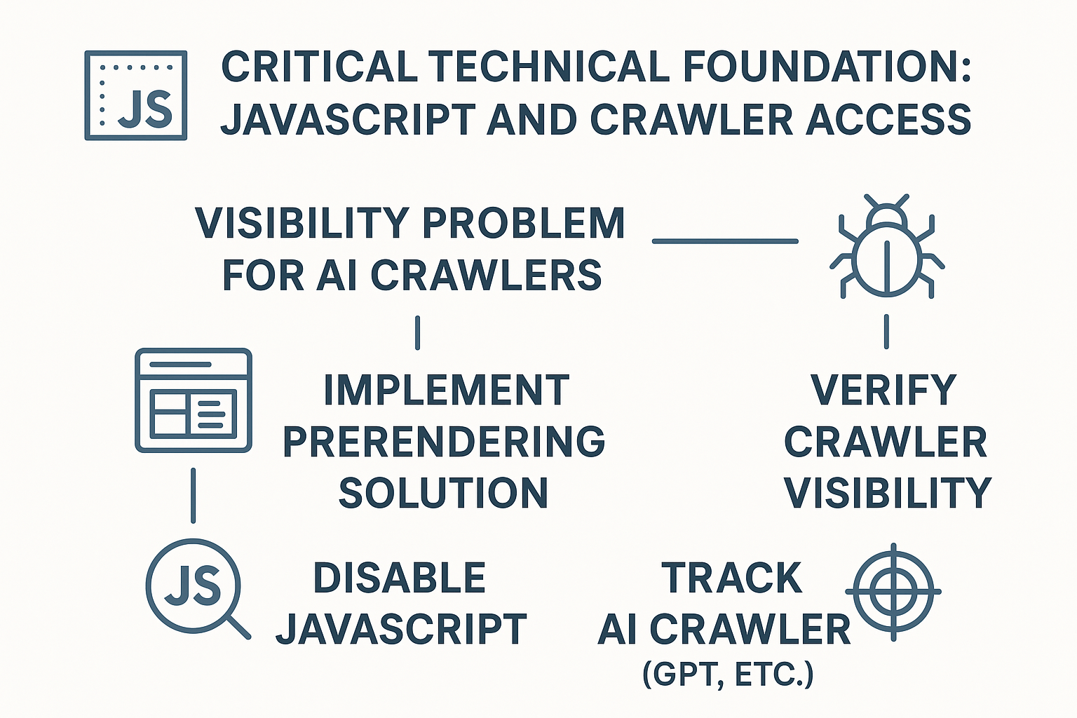 Critical Technical Foundation: JavaScript and Crawler Access infographic